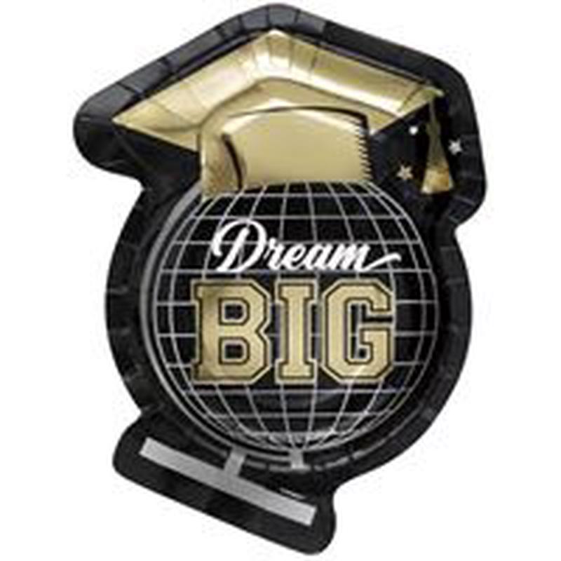 Starry Graduation - Globe Shape Plates 8ct