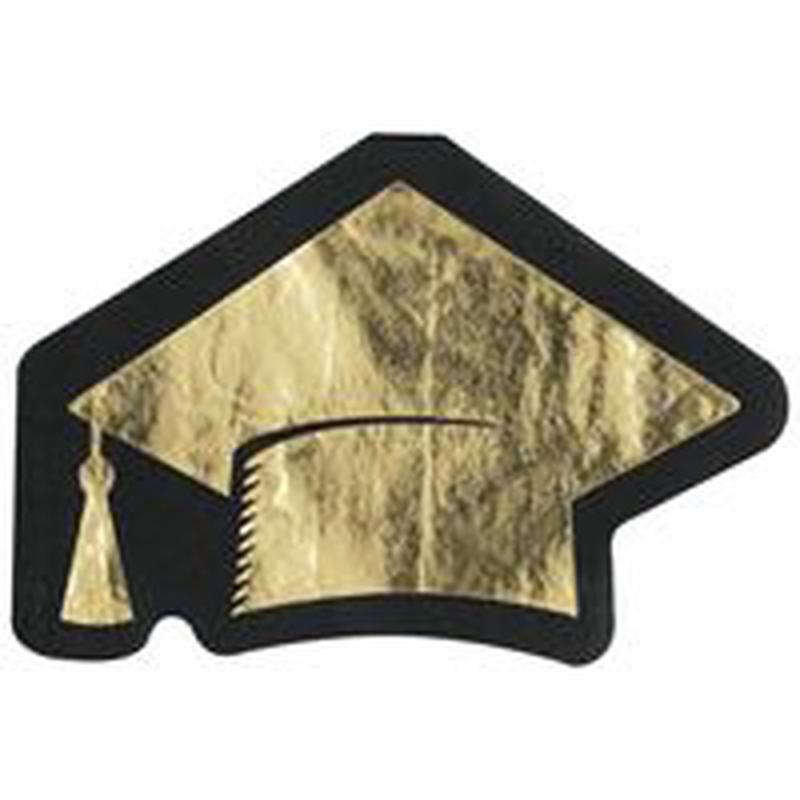Stars & Cap Graduation - Gold Cap Napkin 16ct