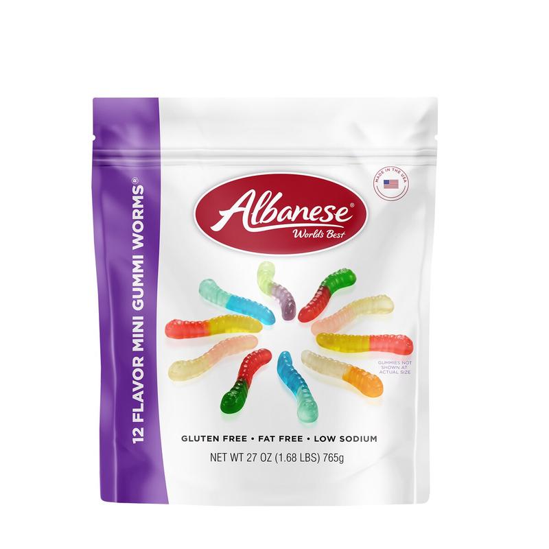 Albanese Mini Worms Gummies 12 Flavor 27oz Pouch (SNG4)