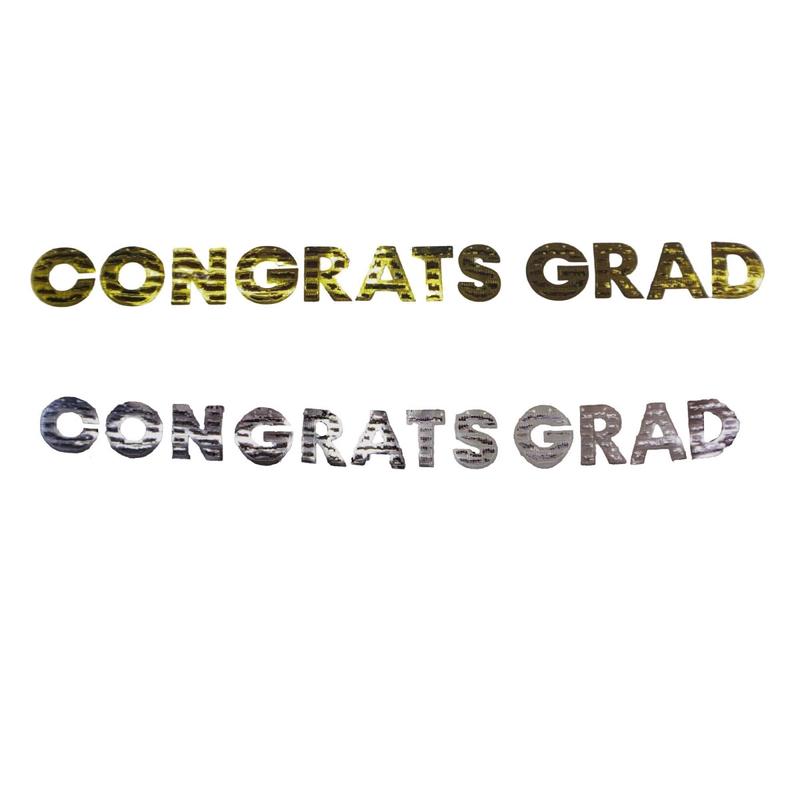 Congrats Grad Banner, 108 Inches, Assortment, 1 Count