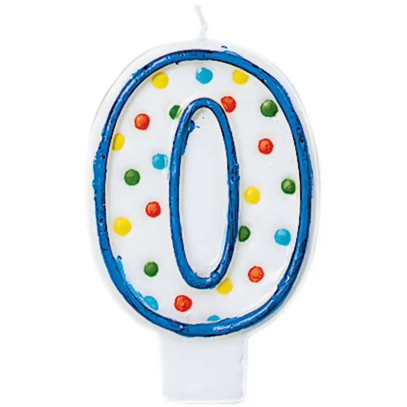 Polka Dots #0 Flat Molded Candle
