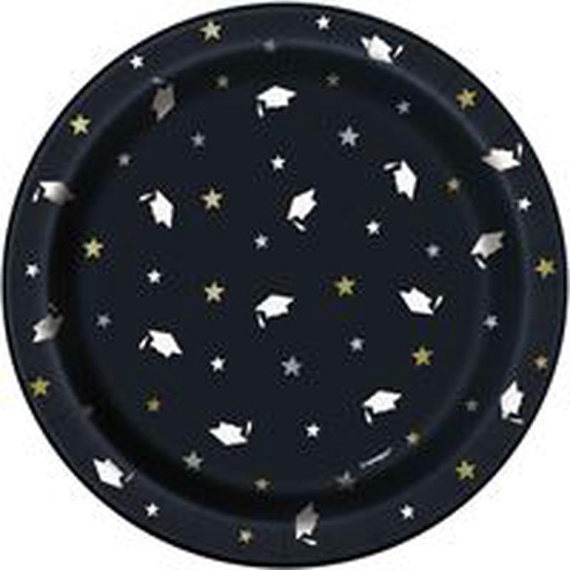 Stars & Cap Graduation - Dessert Plates 8ct