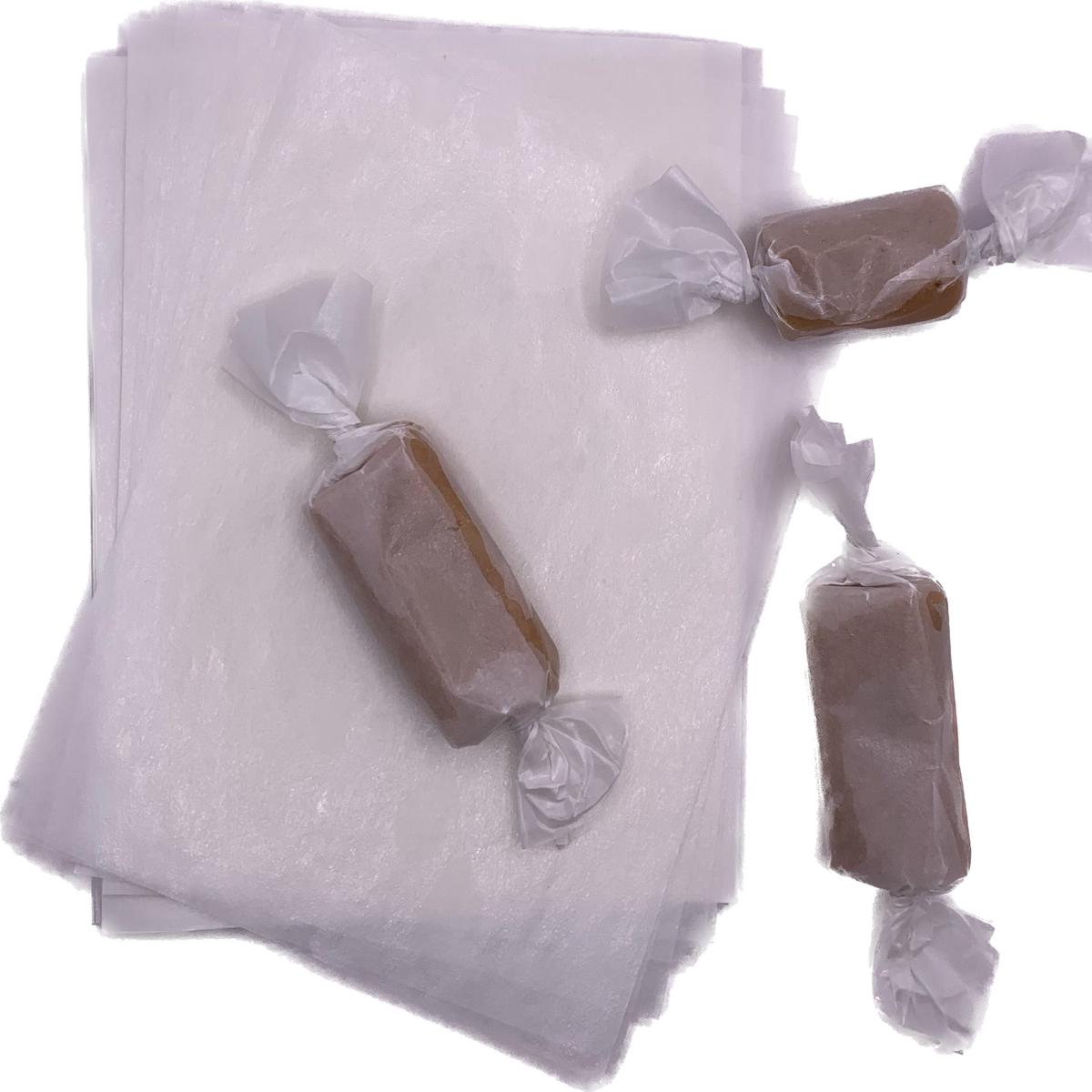 Wax Caramel/Taffy Wrappers - White 4 X 5