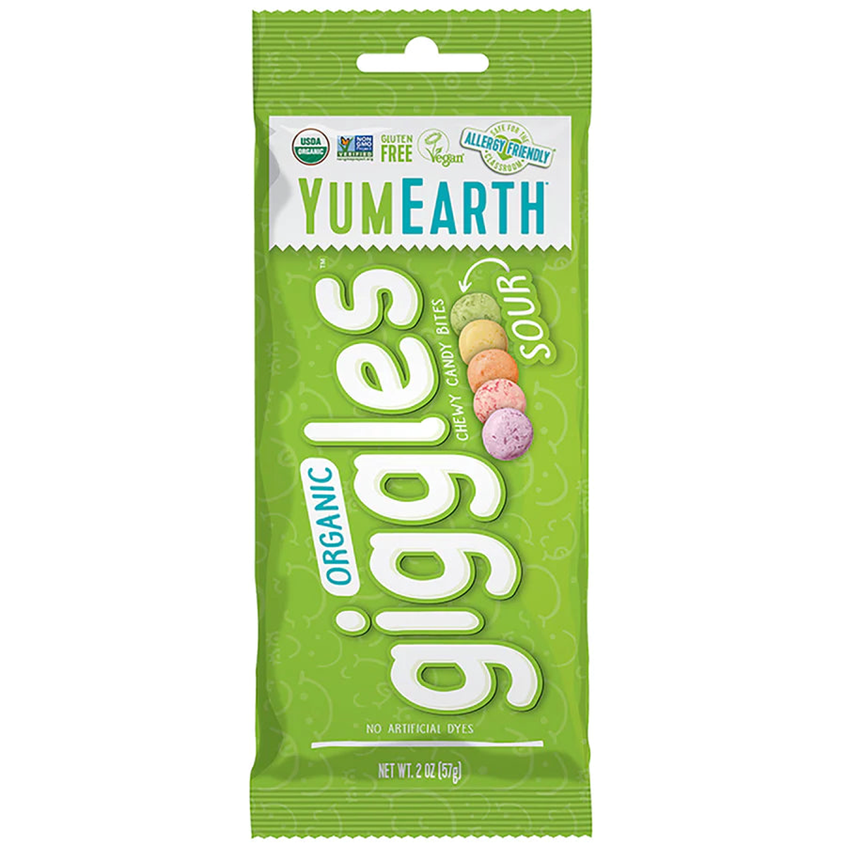 Yum Earth Giggles Sour Chewy Candy Bites Organic 2oz