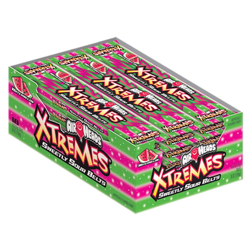 Airheads Extreme Sour Belts Watermelon - 18ct