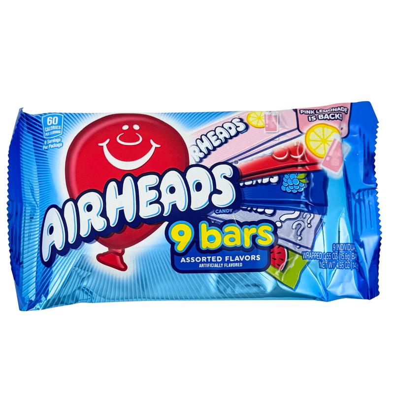 Airheads Assorted 9 Bars Shareable - 4.95oz