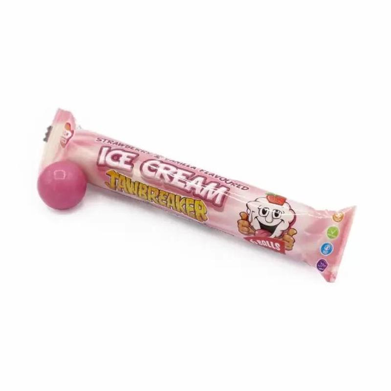 Zed Strawberry & Vanilla Ice Cream Flavour Jawbreaker 49g