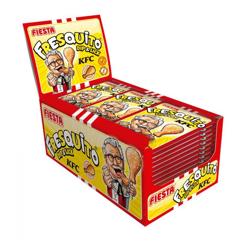 Wholesale Fresquito KFC (Spain)   Strawberry Dipping Lollipops Display (40 x 17g)