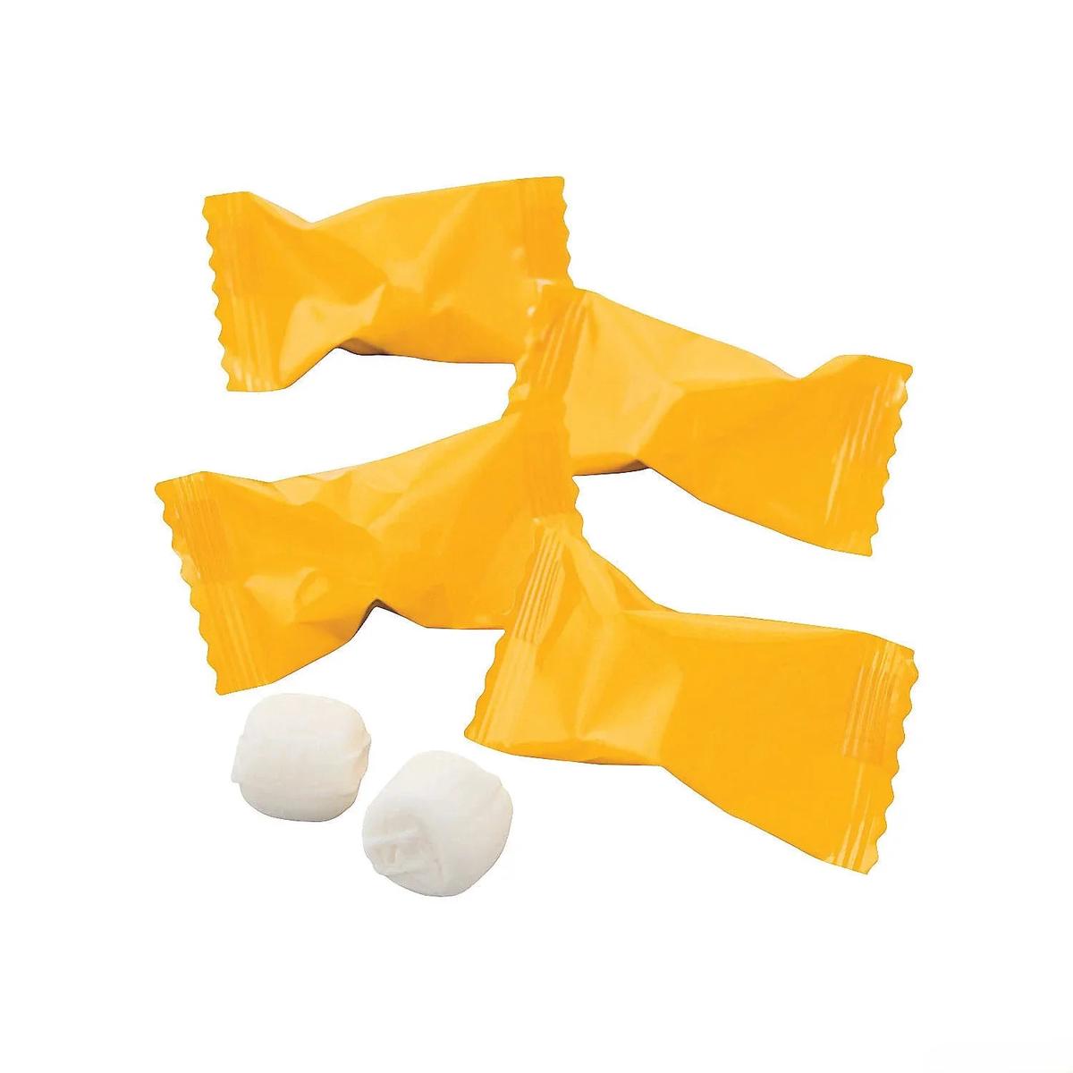 Yellow Wrapped Butter Mint Creams: 108-Piece Bag