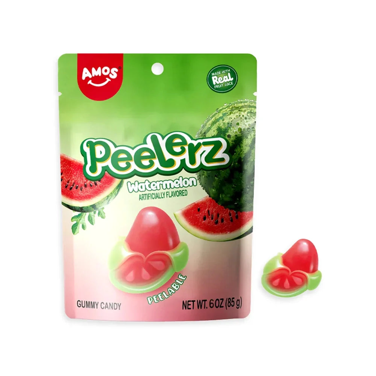 Amos Peelerz Gummy Watermelon: 12-Count Case