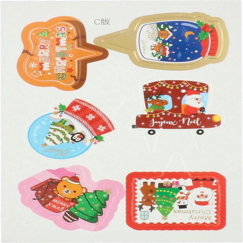x'mas decor card set c 6pc (#108813)