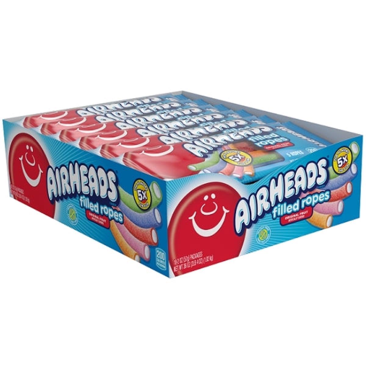 Airheads Filled Ropes Original Fruit 2oz - 18 Pack