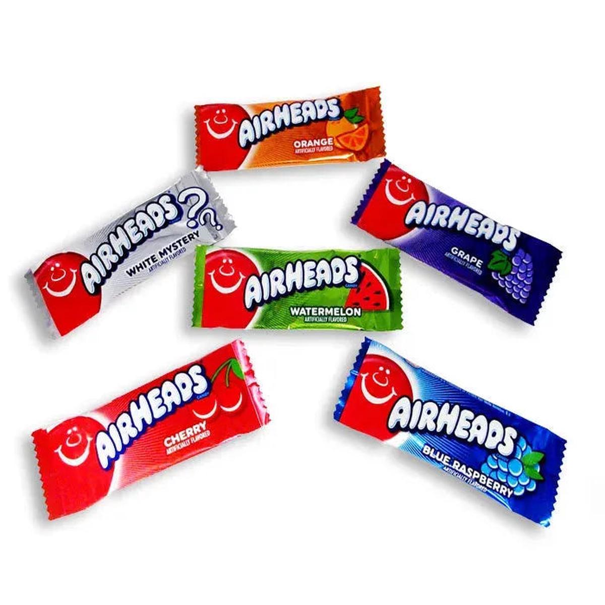 AirHeads Taffy Mini Candy Bars Assorted: 25LB Case