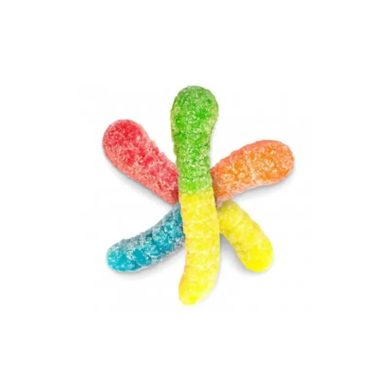 Albanese Neon Sour Gummy Worms - Mini: 4.5LB Bag