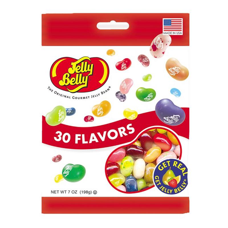 30 Assorted Jelly Bean Flavors 7oz Peg Bag (SNG12)