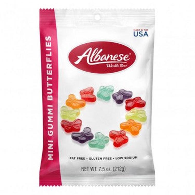 Albanese Butterflies Mini Assorted Gummies 7.5oz Peg Bag (SNG12)