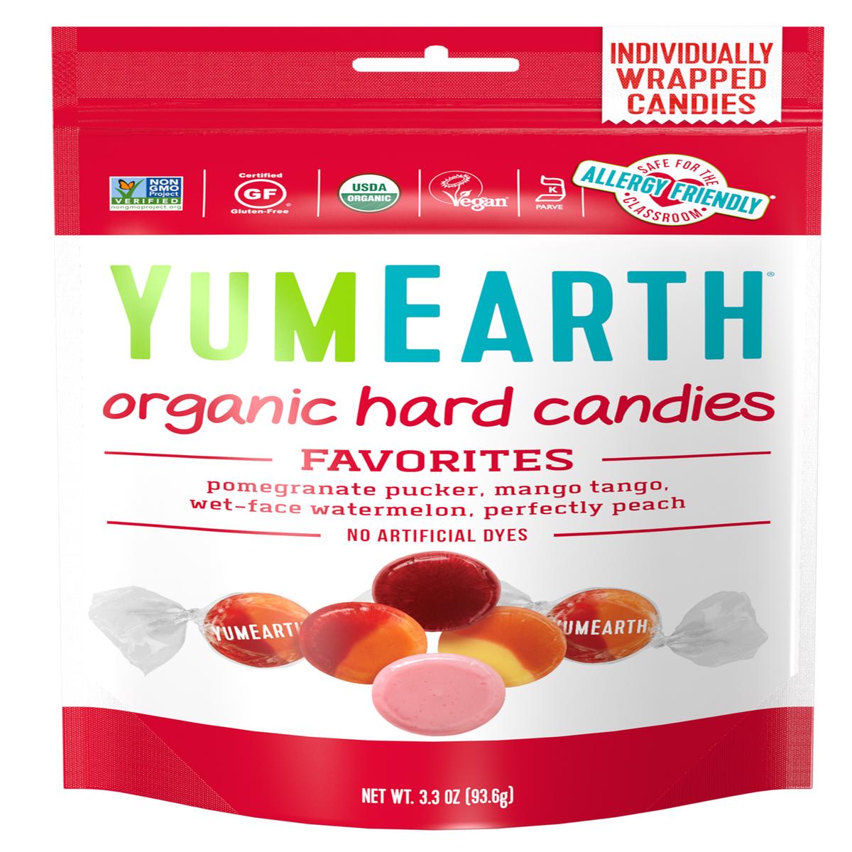 Yum Earth Hard Candy Fruit Favorites Organic 3.3oz