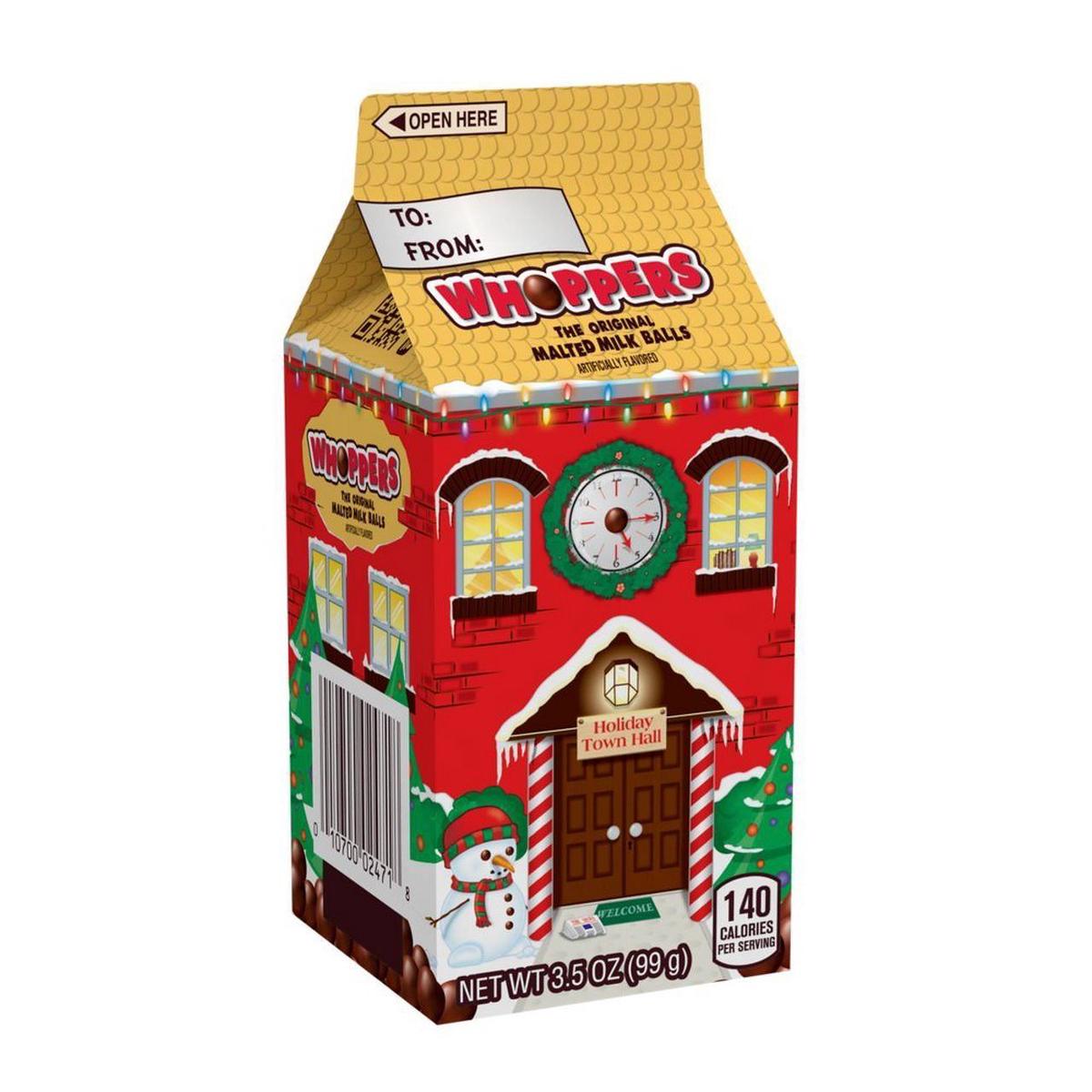 Whoppers Milk Malted Balls Christmas Town Hall Carton 3.5oz
