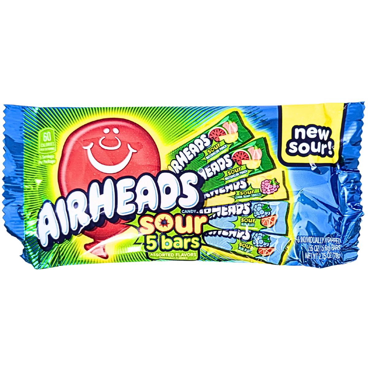 Airheads Sour 5 Bars 2.75oz - 18 Pack