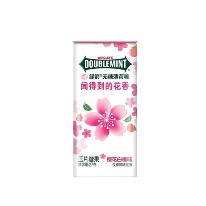 Wrigley Doublemint Cherry Blossom and White Peach.