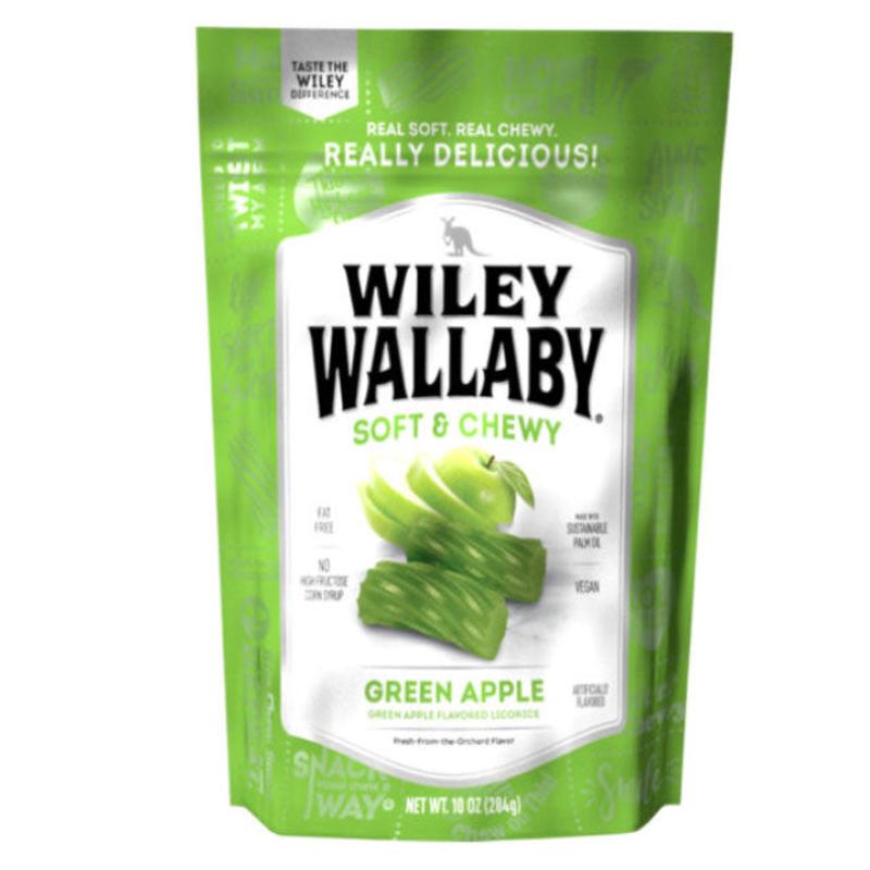 Wiley Wallaby Green Apple Licorice 7oz Stand Up Bag (SNG12)
