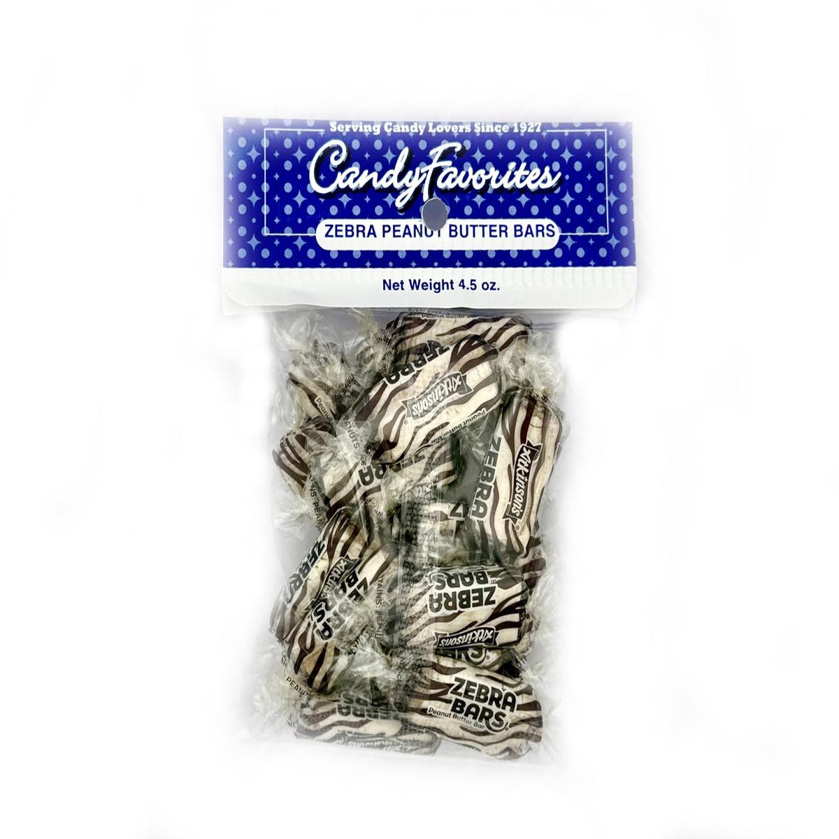 Zebra Peanut Butter Bars 4.5 oz. Peg Bags