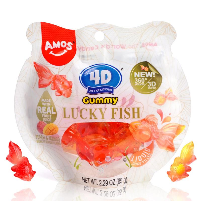 4D Lucky Gummy Fish 3.95oz Peg Bag (SNG12)