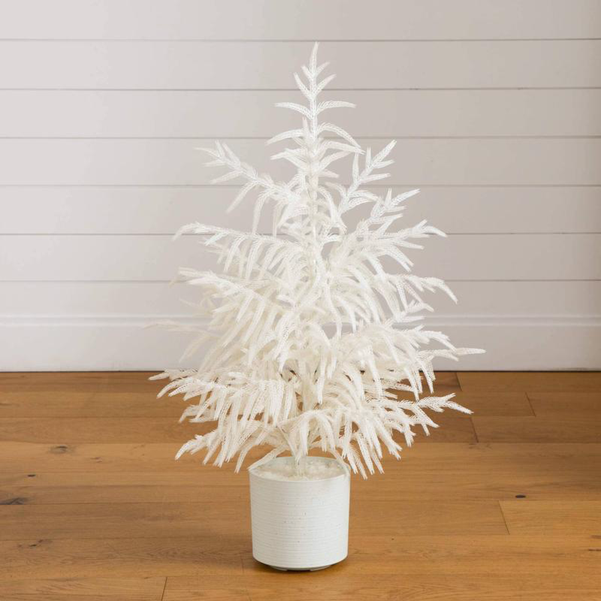 38242 Artificial Real Touch White Norfolk Island Pine Christmas Tree with Natural Look