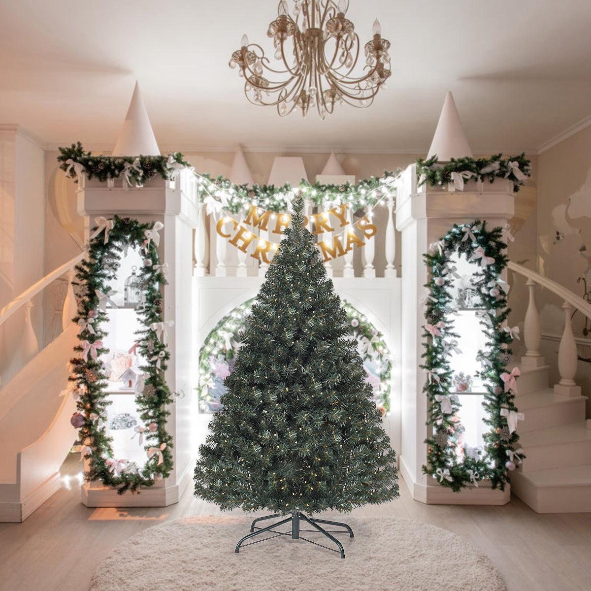 4.5  PVC  4.5 Feet PVC Pre-lit Artificial Hinged Christmas Tree