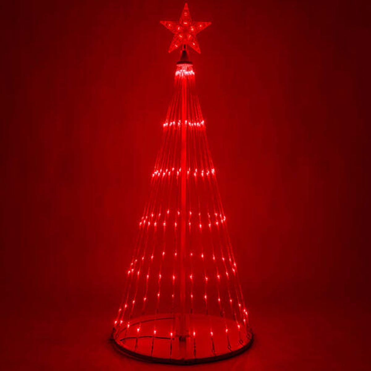 4-ft. Red LED Animated Outdoor Lightshow Christmas Tree