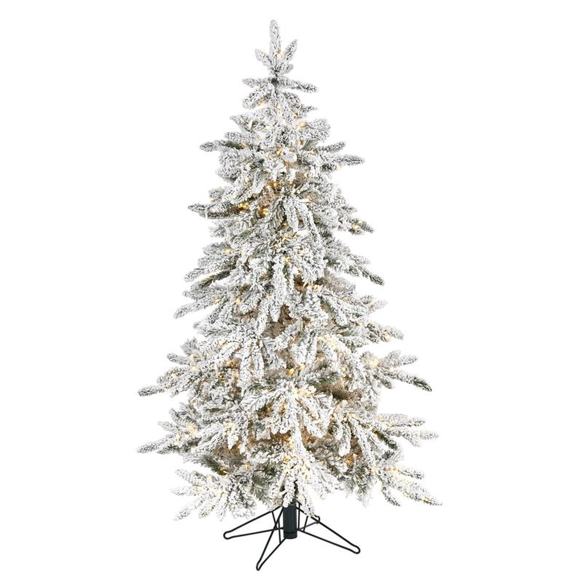 58217 Flocked Grand Northern Rocky Fir Artificial Christmas Tree