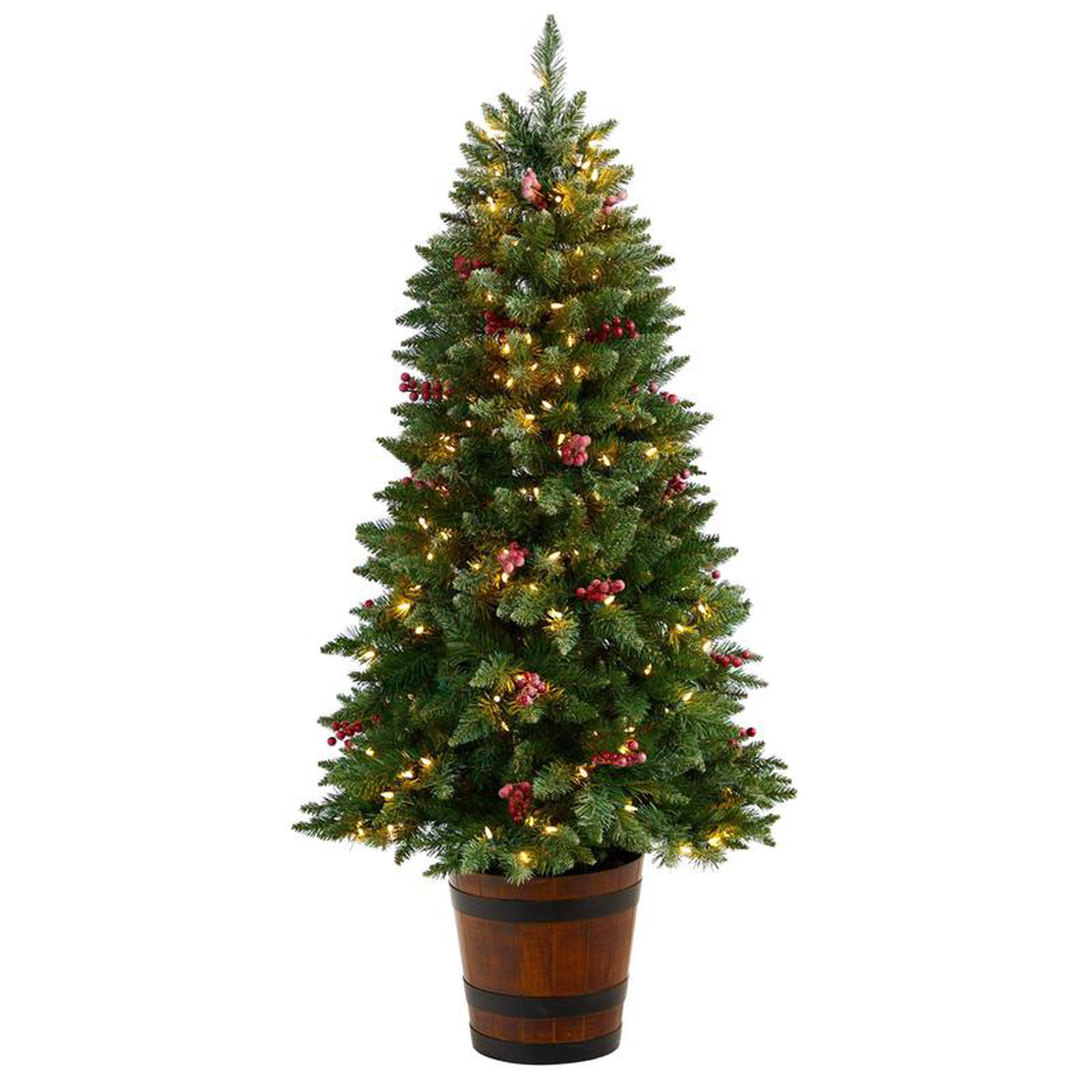 58217 Frosted Colorado Aspen Pre-Lit Porch Artificial Christmas Tree