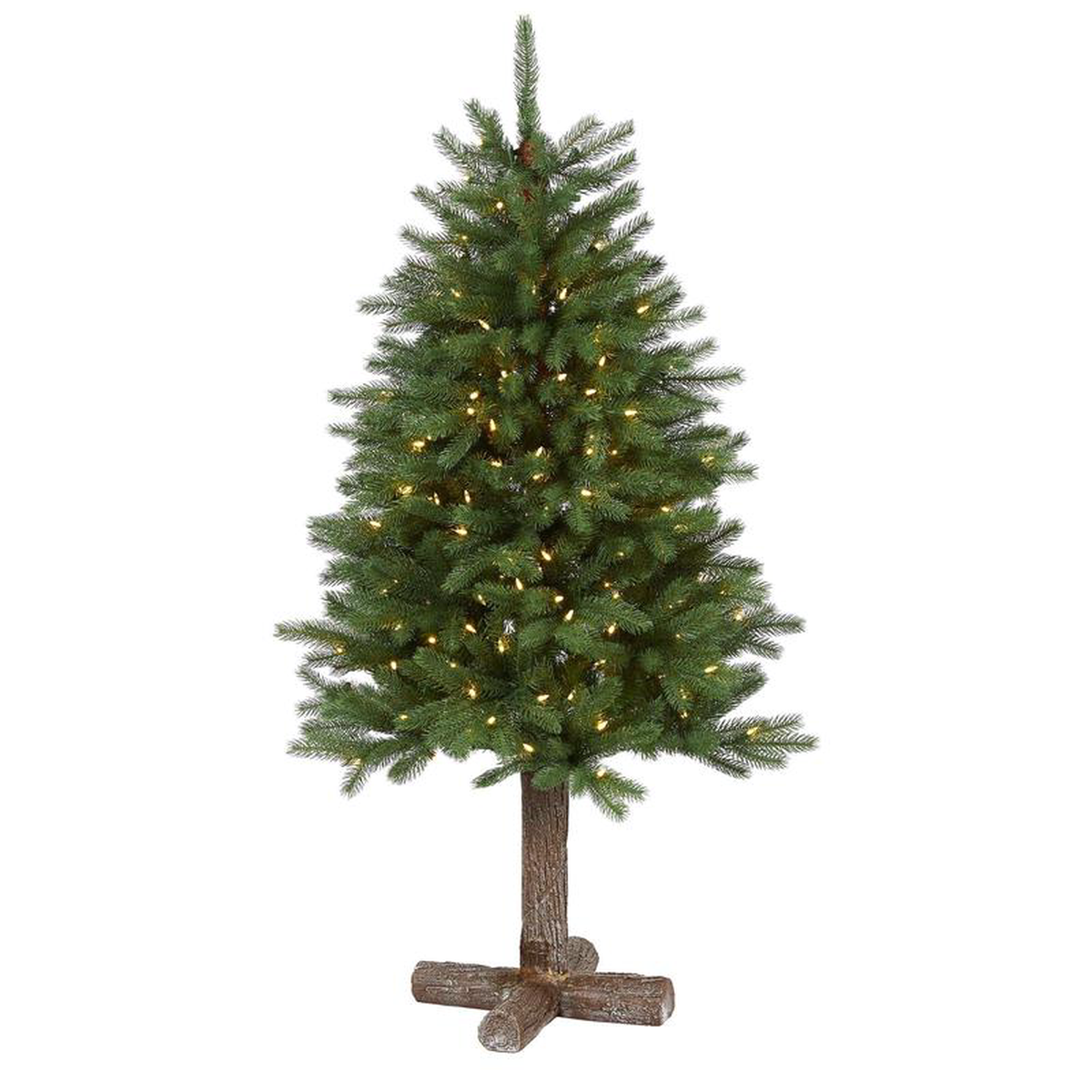 58217 Napa Valley Pine Artificial Christmas Tree with 200 Warm White LED Lights 335 Bendable Branches on a Faux Wood Stand