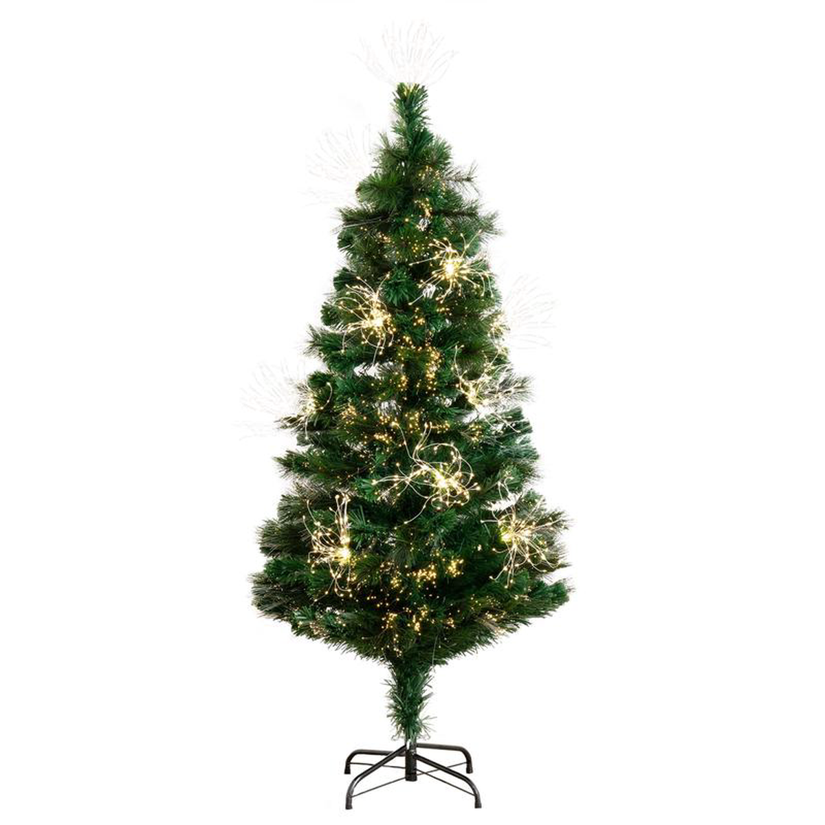 58242 Pre-Lit Fiber Optic Artificial Christmas Tree with 146 Warm White LED Lights