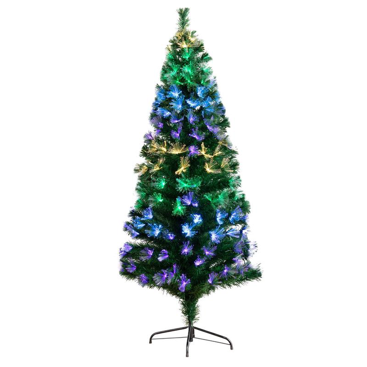 6 Pre-Lit Fiber Optic Artificial Christmas Tree with 220 Colorful LED Lights