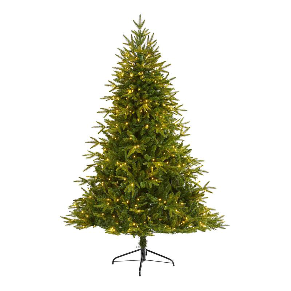 65 Colorado Mountain Fir Natural Look Artificial Christmas Tree with 400 Clear LED Lights and 2056 Bendable Branches