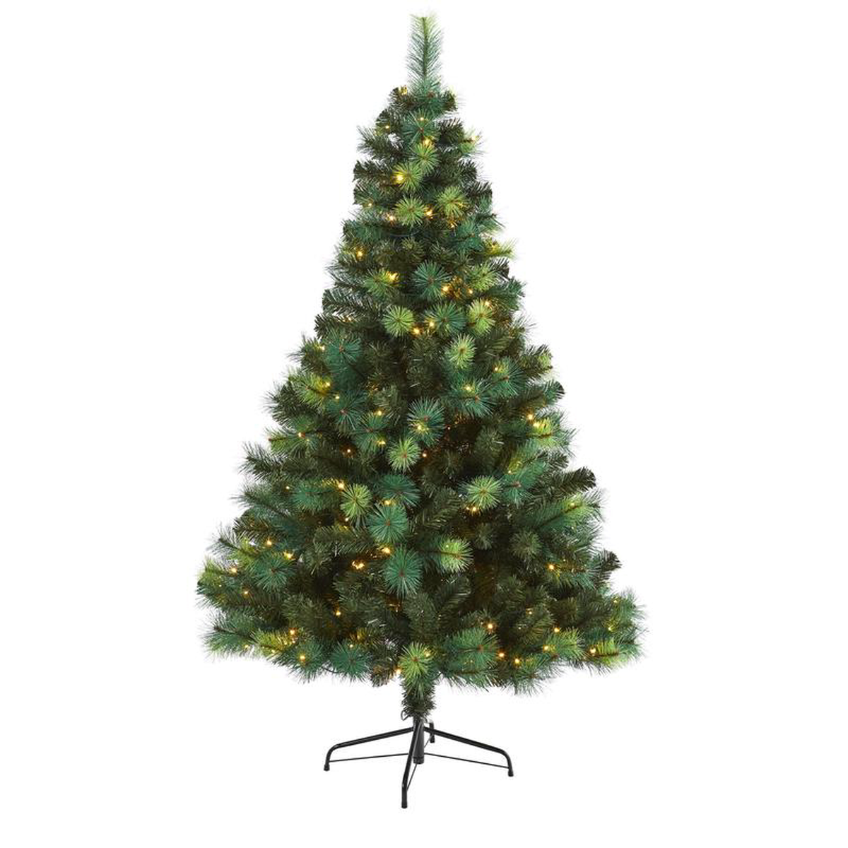 68242 Assorted Green Scotch Pine Artificial Christmas Tree with 250 LED Lights