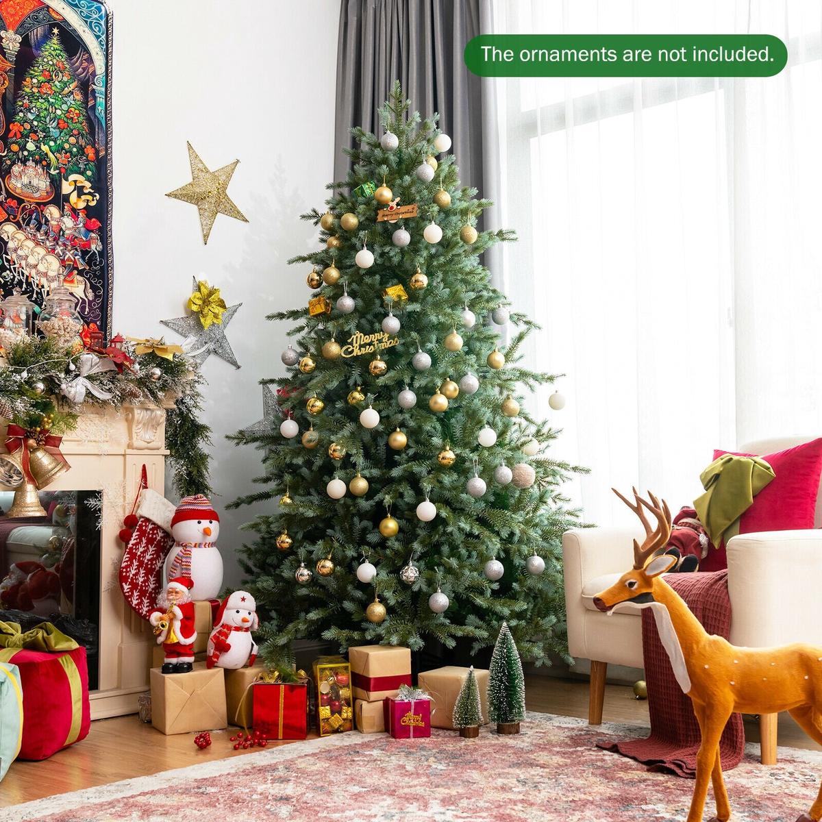 7  1260  PE  PVC  7 Feet Artificial Christmas Tree with 1260 Mixed PE and PVC Tips