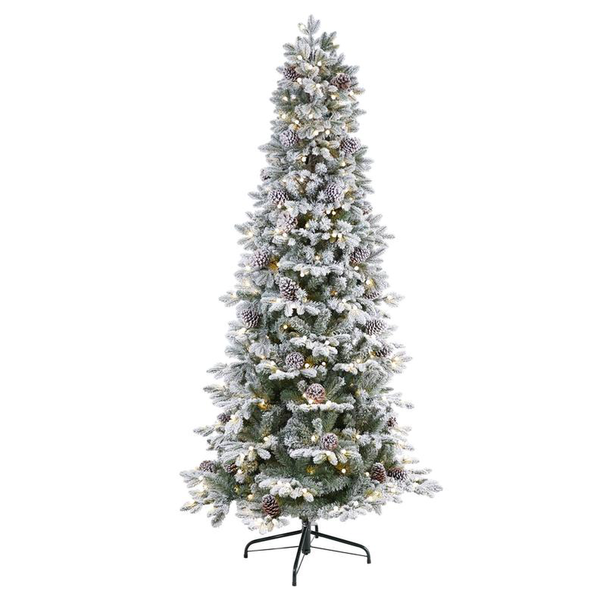 7.5 Flocked Alaskan Pre-Lit Artificial Christmas Tree 350 LED Lights and 2155 Bendable Branches