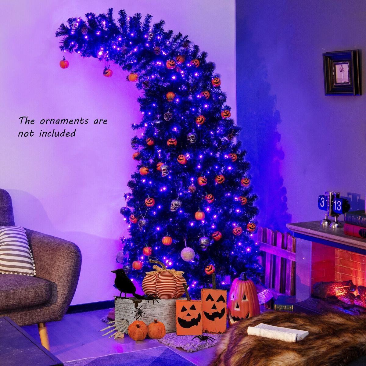 7  8  400  7 Feet Pre-Lit Halloween Tree 8 Flash Modes with 400 Lights