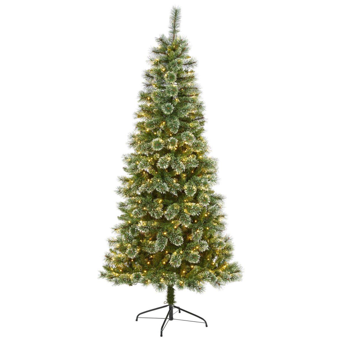7-ft Wisconsin Slim Snow Tip Pine Tree Elegance Made Simple