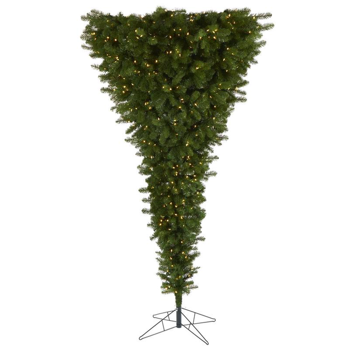 88217 Sun Valley Spruce Upside Down Artificial Christmas Tree with 850 Warm White (Multifunction) LED Lights and 1747 Bendable Branches