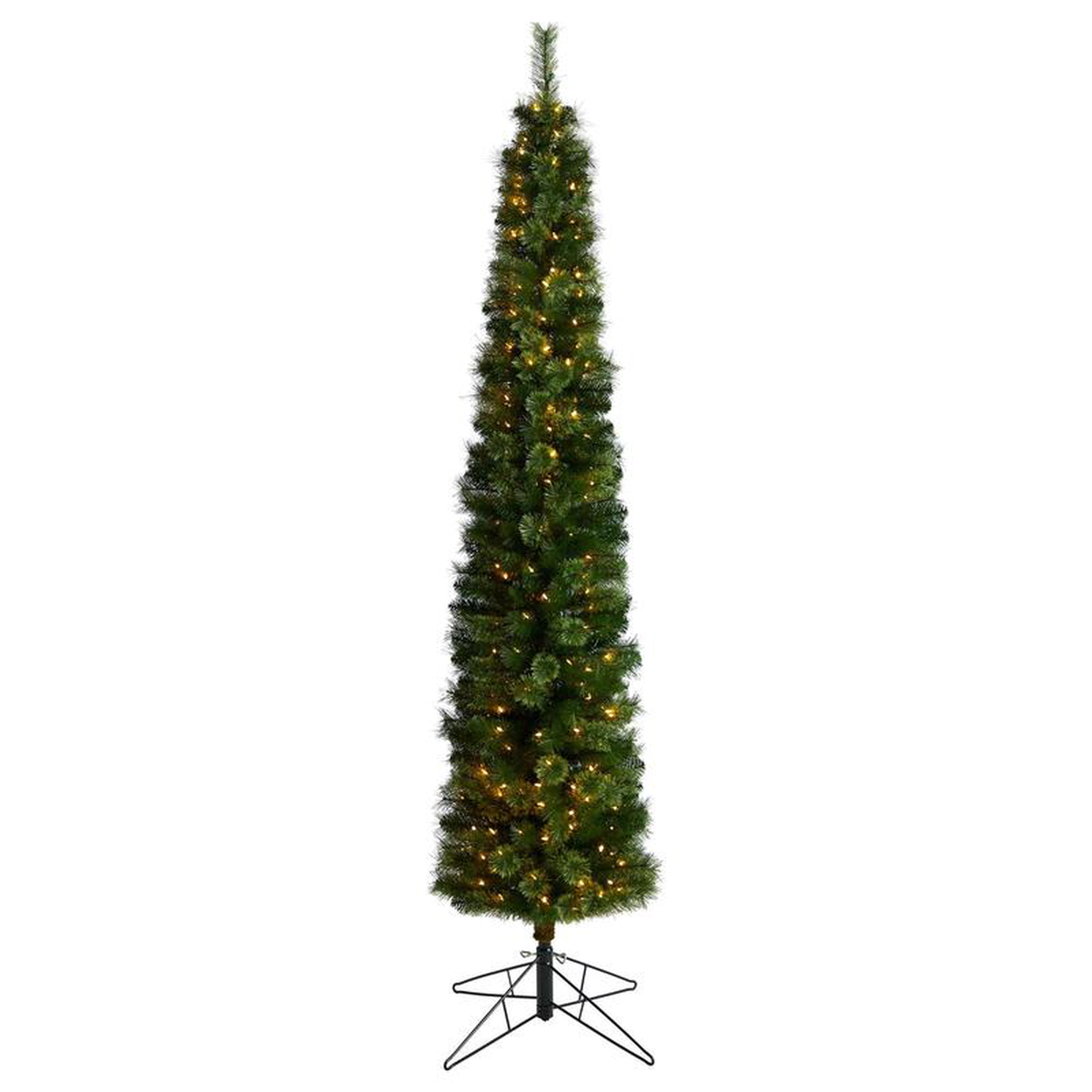 88242 Green Pencil Christmas Tree with 200 Clear (Multifunction) LED Lights and 402 Bendable Branches