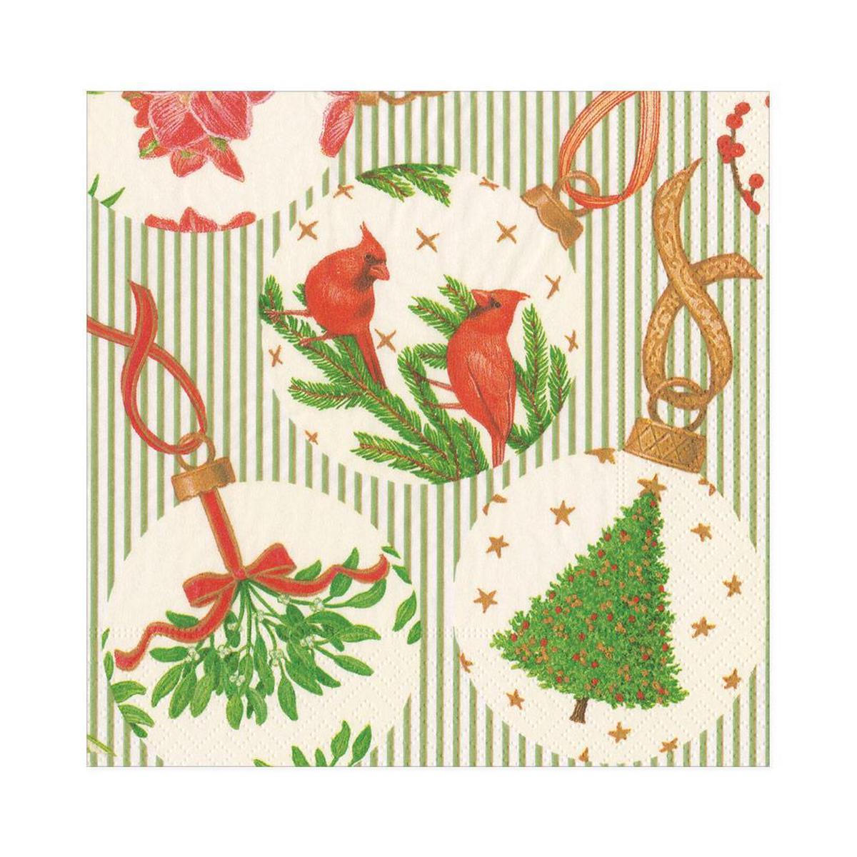 Caspari Botanical Ornaments Paper Napkins - 20 Luncheon Per Pack - Default Title